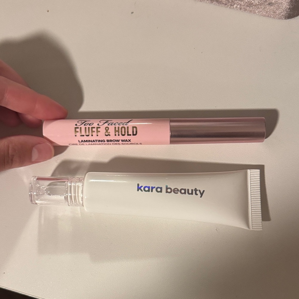 Too Faced Fluff & Hold Brow Wax and Kara Beauty Hydrating Face Primer Set